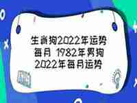 2022狗年运势每月