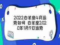 2022白羊工作运势