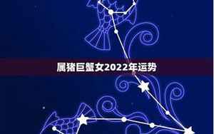 属猪巨蟹女2022总运势