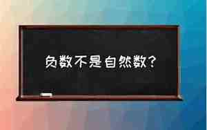 零是不是自然数，负数是不是自然数